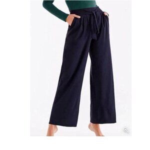 ADAY Snap It Up Wide Leg‎ Pants Navy Blue size XS